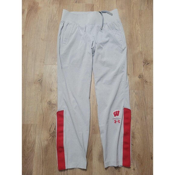 University Of Wisconsin Badgers Under Armour Team Issued Track Pants medium - Picture 1 of 9
